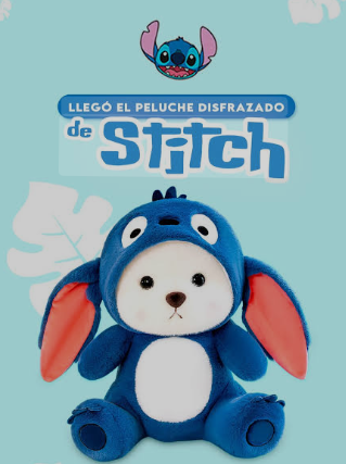 TIERNO OSITO DISFRAZADO DE STITCH 💝+ OBSEQUIO POR TU COMPRA