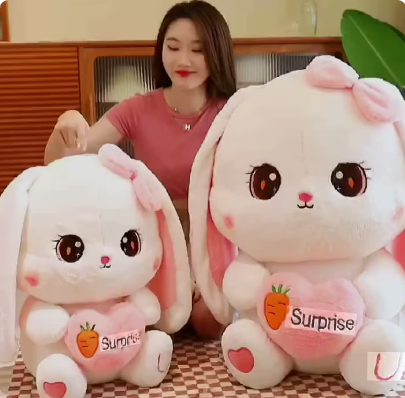 CONEJITA KAWAII SUPRISE + TARJETA DE DEDICATORIA + OBSEQUIO POR TU COMPRA 💏